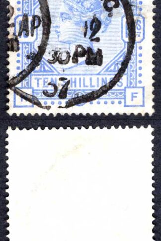 SG183 10/- Ultramarine (HF) white paper Cat 525