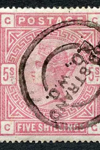 SG180 5/- Rose (CG) White Paper cat 250