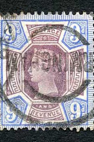SG209 9d Purple and blue Jubilee Cat 48 pounds