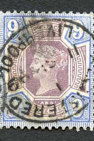 SG209 9d Purple and blue Jubilee Cat 48 pounds