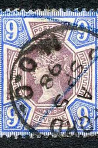 SG209 9d Purple and blue Jubilee Cat 48 pounds