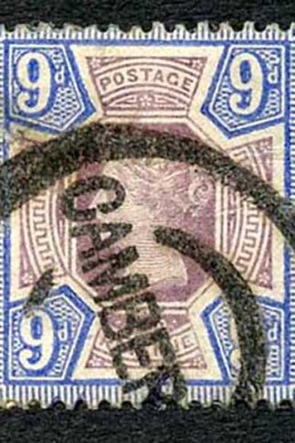 SG209 9d Purple and blue Jubilee Cat 48 pounds