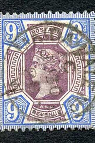 SG209 9d Purple and blue Jubilee Cat 48 pounds