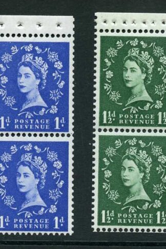 Wilding Booklet Pane Set of Four Wmk Edward Upright Good Perfs U/M (a)