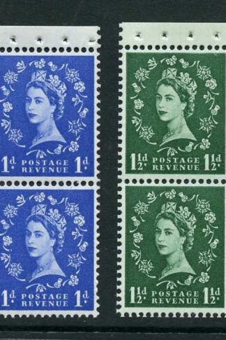 Wilding Booklet Pane Set of Four Wmk Edward Upright Good Perfs U/M (c)