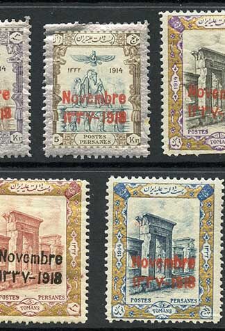 SG510/6 1918 Coronation Set (mostly with ceases) U/M Cat 74.75++ pounds
