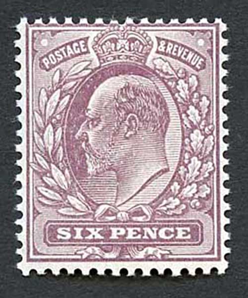 KEVII M33 (4) 6d Dull Purple (F) Somerset Very Fine U/M