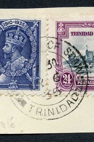 Trinidad and Tobago SG241/42 6c (tone spots) and 24c on FDC Piece