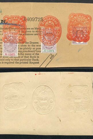 Straits Settlements Revenue Stamps and Singapore Revenue cancels
