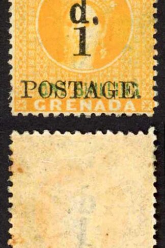 Grenada  SG38 1d on 1/- Orange M/M cat 50