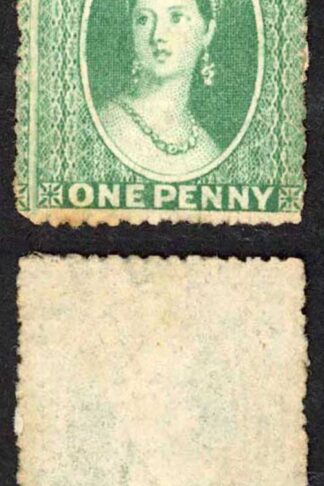 Grenada SG4 1d Green wmk Small Star (upright) Rough Perf 14 to 16 No Gum Cat 110