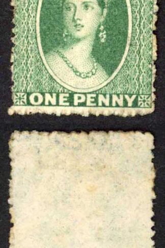 Grenada SG4 1d Green wmk Small Star (upright) Rough Perf 14 to 16 No Gum Cat 110