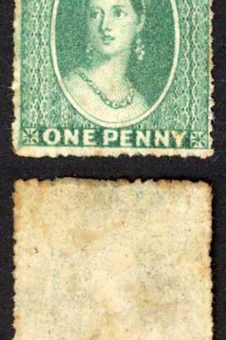 Grenada SG4 1d Green wmk Small Star (upright) Rough Perf 14 to 16 No Gum Cat 110