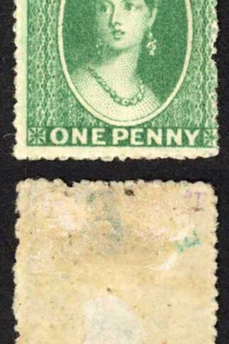 Grenada SG4 1d Green wmk Small Star (upright) Rough Perf 14 to 16 No Gum Cat 1