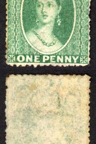 Grenada SG4 1d Green wmk Small Star (upright) Rough Perf 14 to 16 No Gum Cat 110