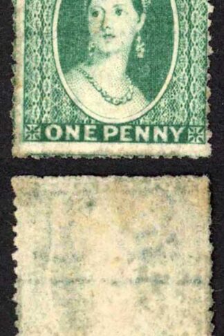 Grenada SG4 1d Green wmk Small Star (upright) Rough Perf 14 to 16 No Gum Cat 110