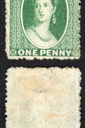 Grenada SG4 1d Green wmk Small Star (upright) Rough Perf 14 to 16 No Gum Cat 110