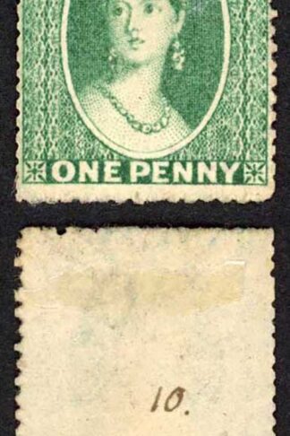 Grenada SG4 1d Green wmk Small Star (upright) Rough Perf 14 to 16 No Gum Cat 110