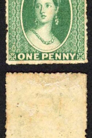 Grenada SG4 1d Green wmk Small Star (upright) Rough Perf 14 to 16 M/M Cat 110