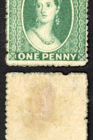 Grenada SG4 1d Green wmk Small Star (upright) Rough Perf 14 to 16 M/M Cat 110