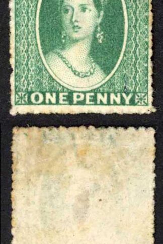Grenada SG4 1d Green wmk Small Star (upright) Rough Perf 14 to 16 No Gum Cat 110
