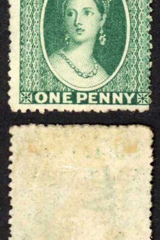 Grenada SG4 1d Green wmk Small Star (sideways) Rough Perf 14 to 16 M/M