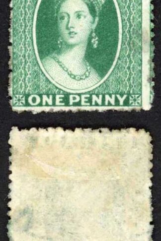 Grenada SG4 1d Green wmk Small Star (sideways) Rough Perf 14 to 16 M/M