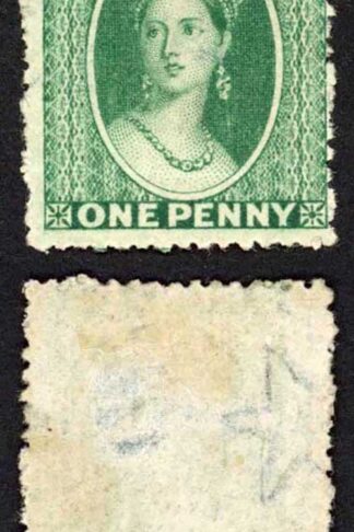 Grenada SG4 1d Green wmk Small Star (sideways) Rough Perf 14 to 16 (creased) M/M