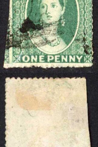 Grenada SG4 1d Green wmk Small Star (upright) Rough Perf 14 to 16 Cat 17