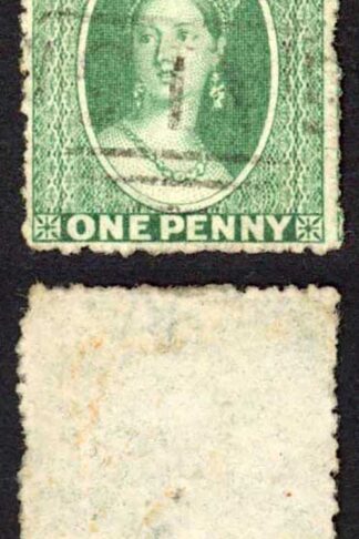 Grenada SG4 1d Green wmk Small Star (upright) Rough Perf 14 to 16 Cat 17