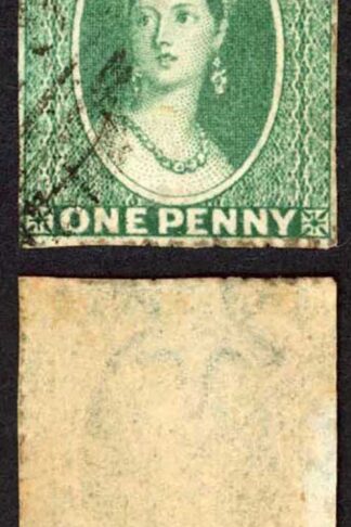 Grenada SG4 1d Green wmk Small Star (upright) Rough Perf 14 to 16 Cat 17