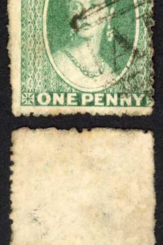 Grenada SG4 1d Green wmk Small Star (upright) Rough Perf 14 to 16 Cat 17