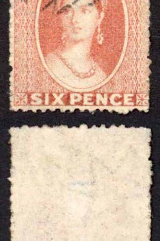 Grenada SG8 6d Dull Rose-red wmk Small Star SIDEWAYS Rough Perf 14 to 16 Cat 225