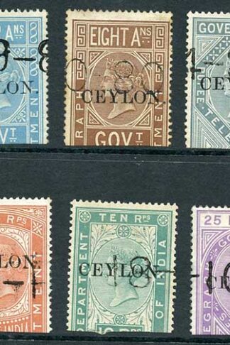 Ceylon Telegraph SGT1/8 Ceylon on India set to 25r well above average