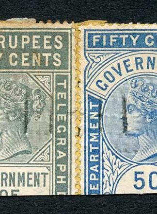 Ceylon Telegraph FOUR COLOUR FRANKING on piece