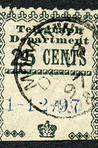 Ceylon Telegraph SGT135 25c Die 1 cat from 8 pounds
