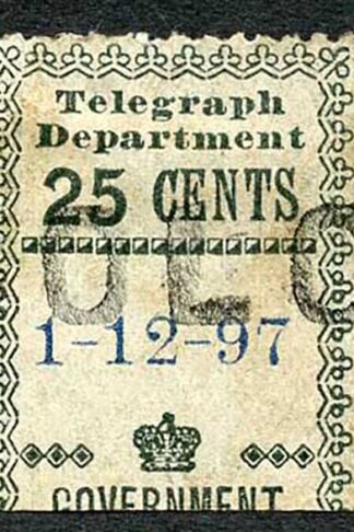Ceylon Telegraph SGT135 25c Die 2 cat from 8 pounds