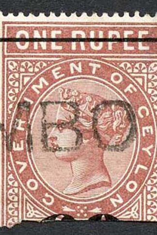 Ceylon Telegraph SGT74 60c on 1r red-brown Type 69 Cat 7 pounds