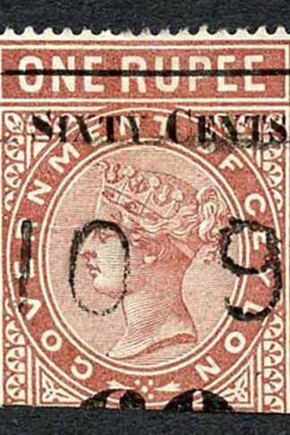 Ceylon Telegraph SGT75 60c on 1r red-brown Type 70 Cat 5 pounds
