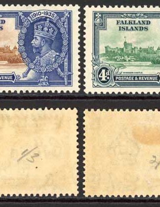 Falkland Is SG139/42 1935 Silver Jubilee M/M (hinge remainder) Cat 48 pounds