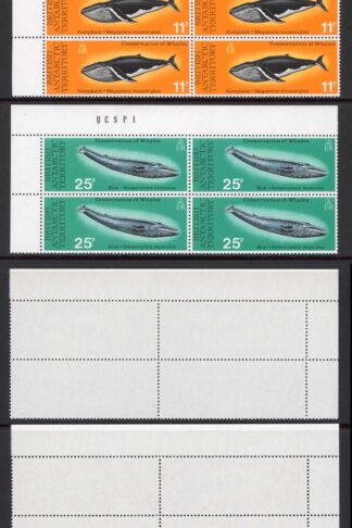 BAT SG79/82 1977 Whale set in U/M Blocks Cat 96 pounds