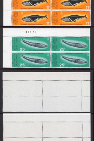BAT SG79/82 1977 Whale set in U/M Blocks Cat 96 pounds