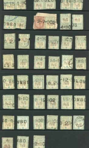 Ceylon Telegraph SGT131/T138 Collection of Control numbers (437 Stamps)