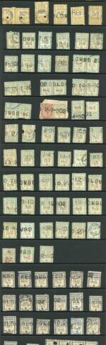 Ceylon Telegraph SGT131/T138 Collection of Control numbers (437 Stamps)