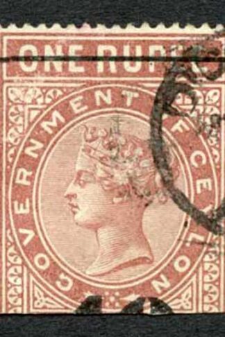 Ceylon Telegraphs SGT57 40c on 1r Red-brown Type 52