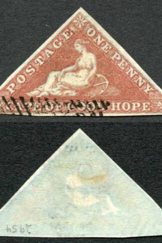 COGH SG1a 1d Deep brick-red on blued paper SUPERB 3 Margins Cat 475 pounds