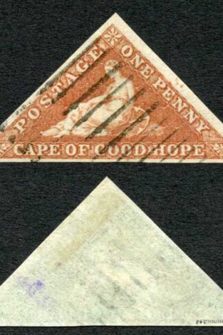 COGH SG5 1d Brick red/cream toned paper Fine 3 margins