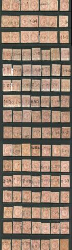 Ceylon Telegraph SGT10/21 Accumulation of 574 Stamps