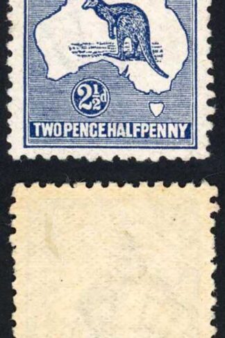 Australia SG4 2 1/2d Indigo Kangaroo wmk 1st Crown M/M