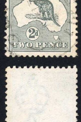 Australia SG3 2d Grey Die I Kangaroo wmk 1st Crown fine used